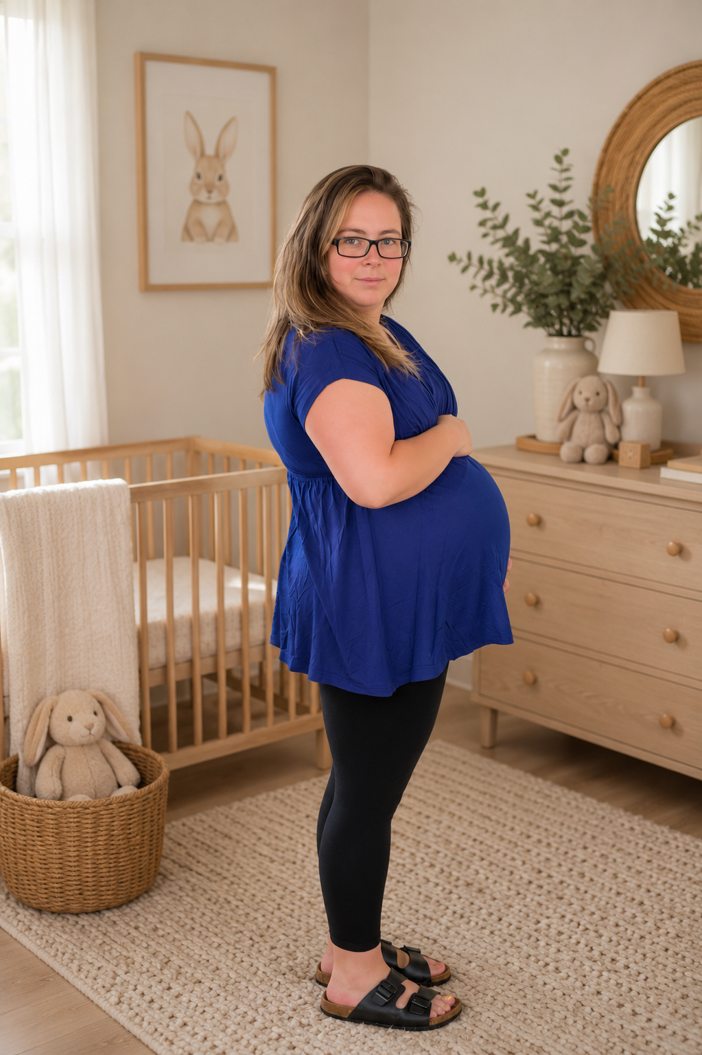 Bailey Maternity & Breastfeeding Top - Blue