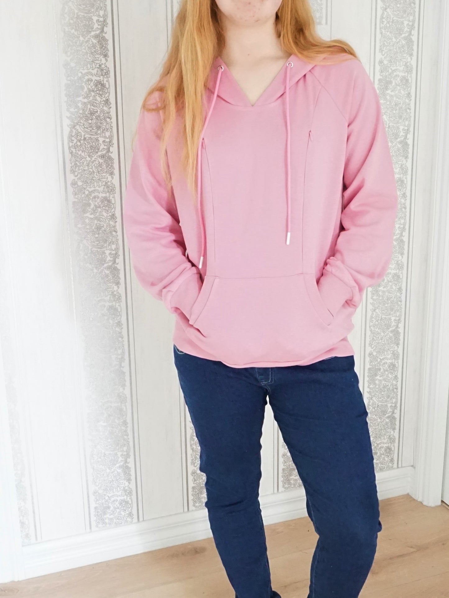 Becca Maternity & Breastfeeding Hoodie - Coconut Ice
