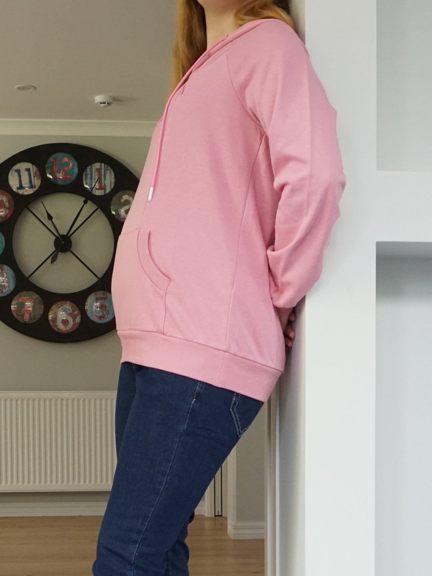 Becca Maternity & Breastfeeding Hoodie - Coconut Ice