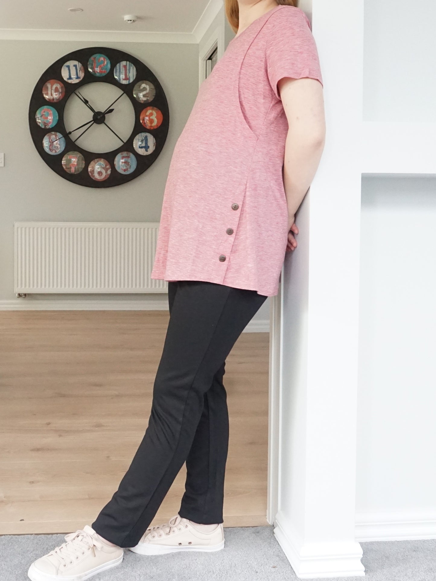Slim Leg Maternity Pants - Black