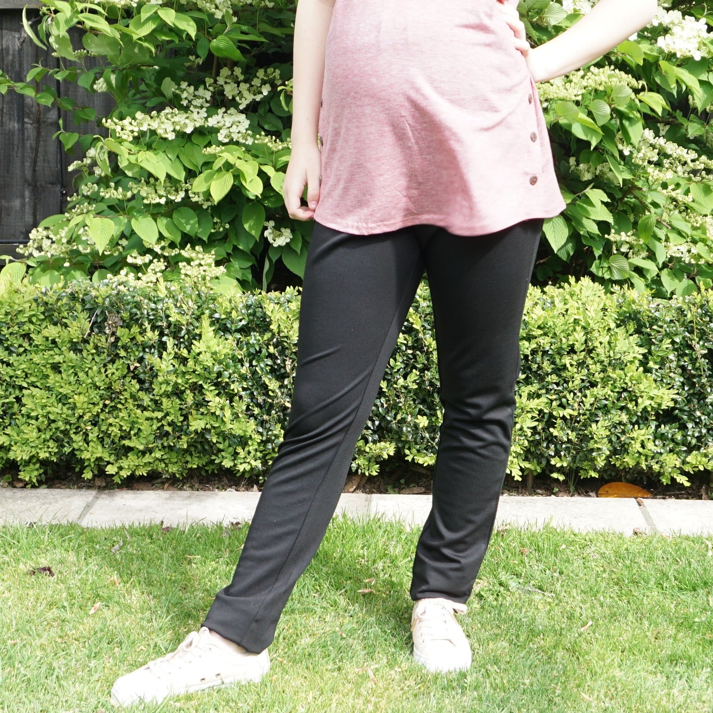 Slim Leg Maternity Pants - Black