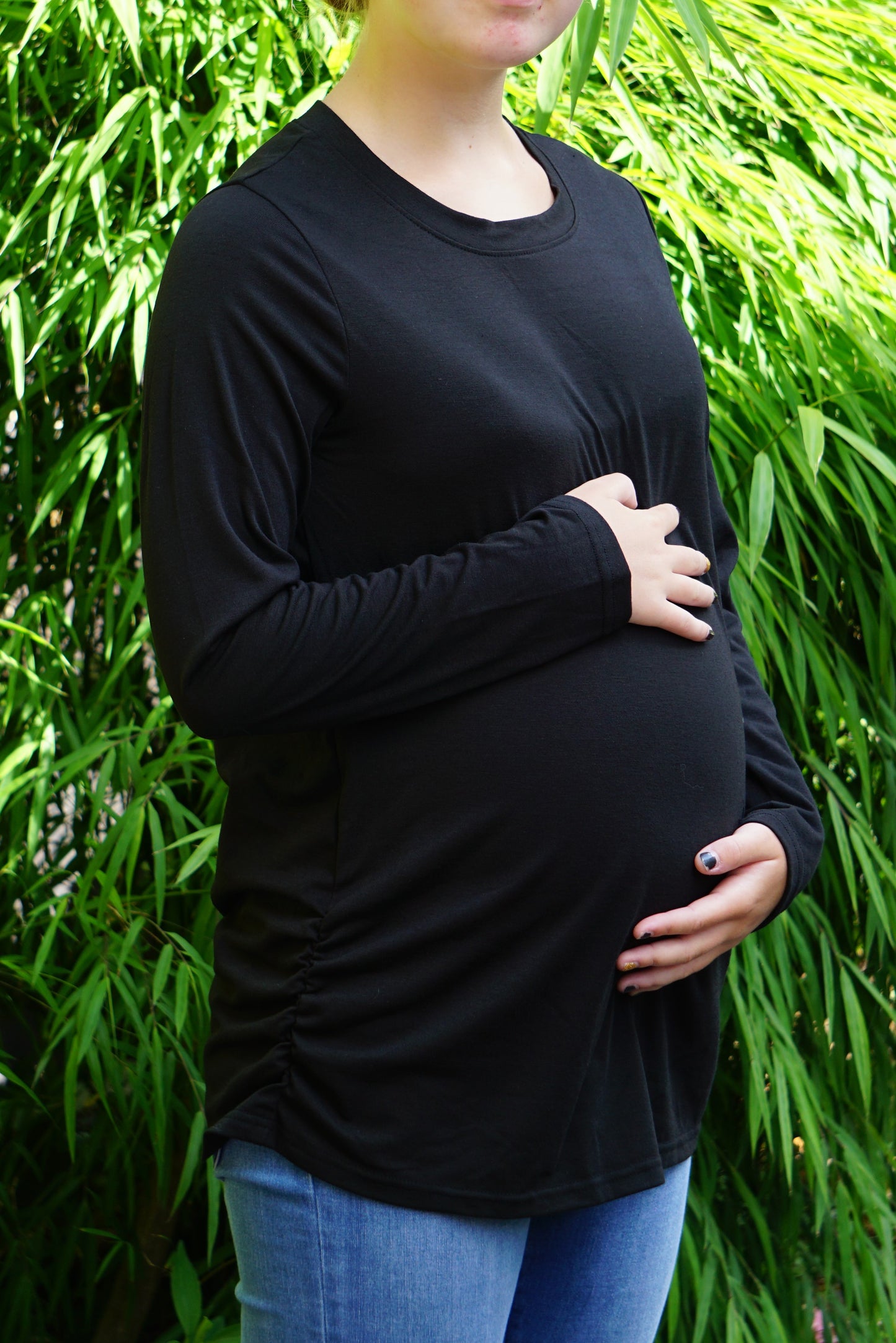Windsor Maternity Layering Tee - Black