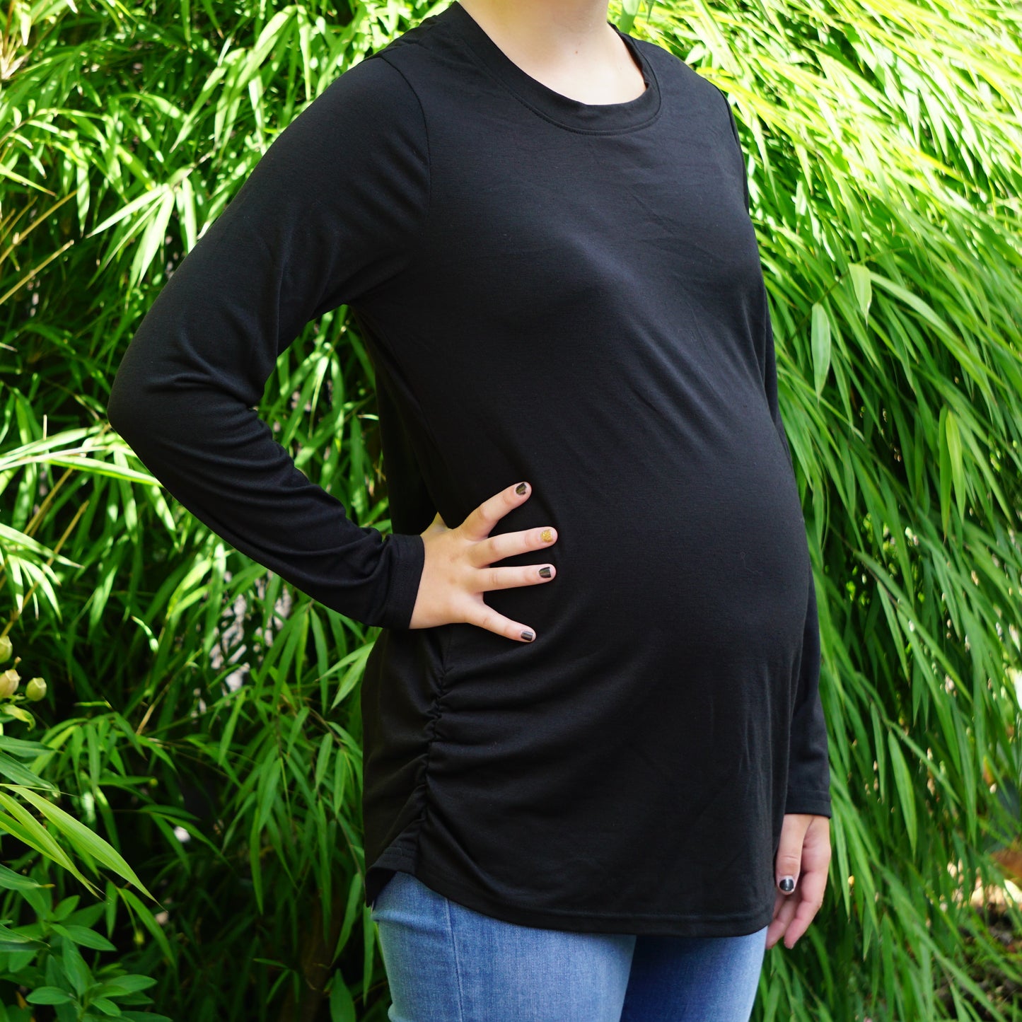 Windsor Maternity Layering Tee - Black