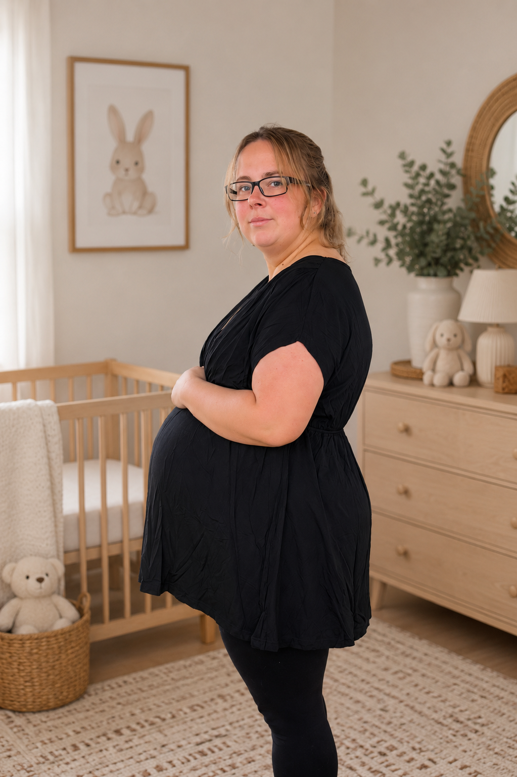 Bailey Maternity & Breastfeeding Top - Black