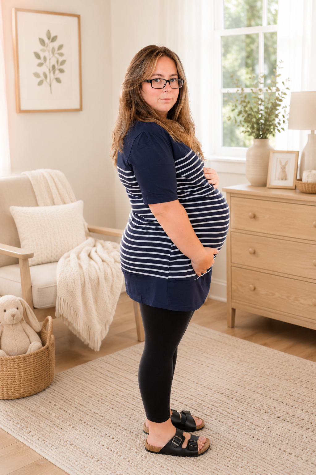 Shannon Maternity & Breastfeeding Tee - Blue