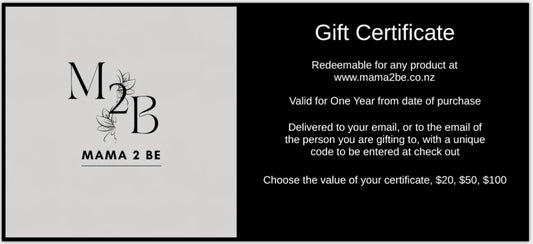 Mama 2 Be Gift Certificates