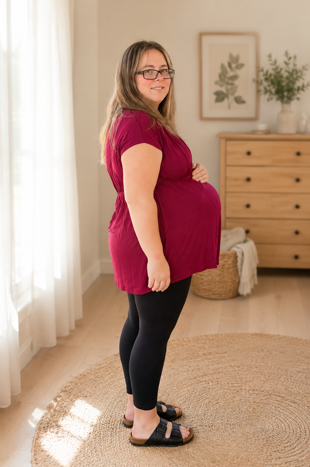 Bailey Maternity & Breastfeeding Top - Red